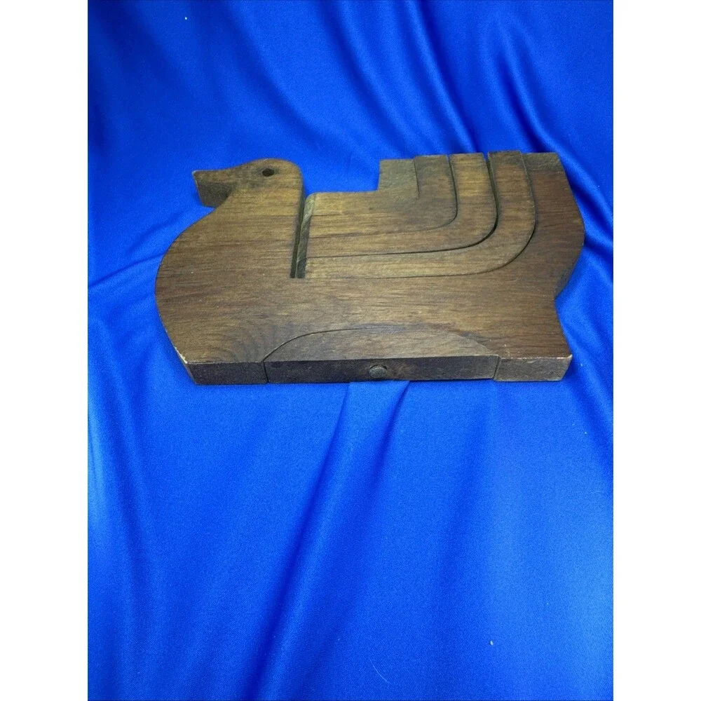 Swedish Wooden Dove Candelabra MCM Articulated Swing Arm (5) Candle Holder Taper
